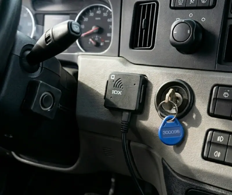 Lector NFC para identificar al conductor
